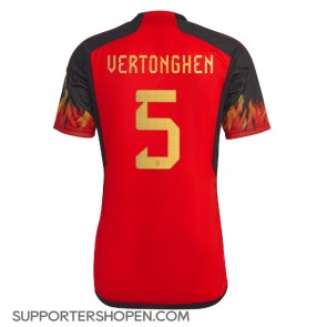 Belgien Jan Vertonghen #5 Hemma Matchtröja VM 2022 Kortärmad